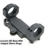 Accucam Quick Detach Base With Integral 30mm Rings For Bolt Guns